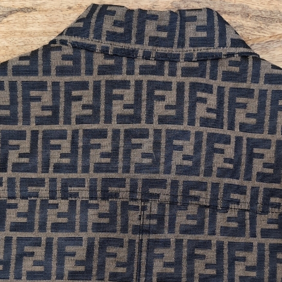 Vintage 2000s Fendi Black and Brown Logo Vest US 2/4 IT 40 Y2K - Picture 6 of 9